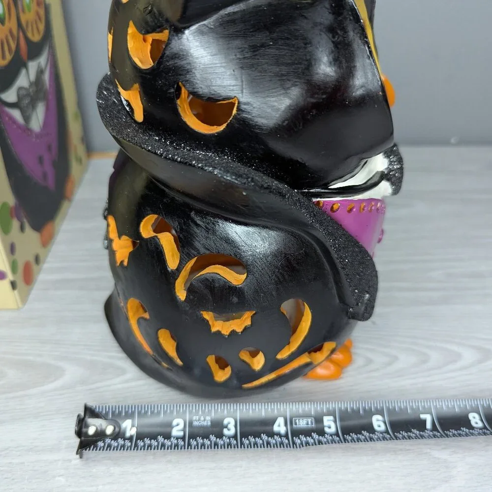 Cracker Barrel Halloween LED Color Changing Owl Decor NIB